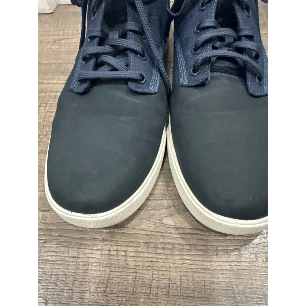 Timberland Davis Square Chukka Navy Nubuck Canvas Boots A1WJX Mens 13